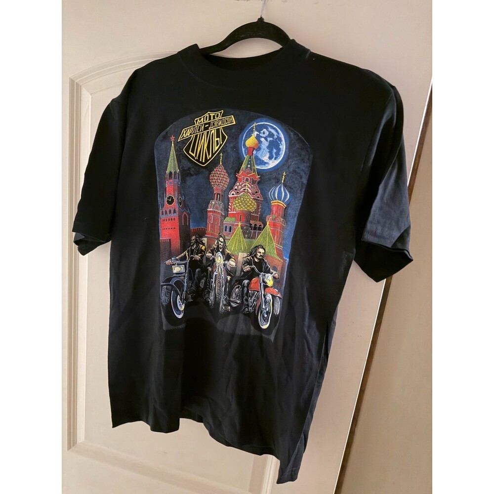 Harley Davidson Moscow Biker graphic tee black HIS NWT fits medium